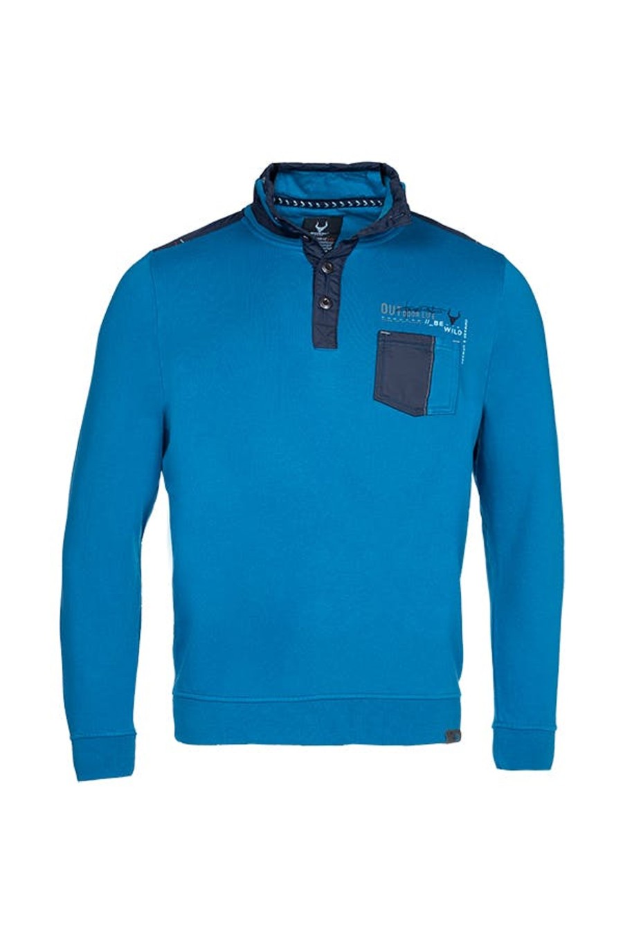 Herren Questo | Questo Pullover Bruno Blau